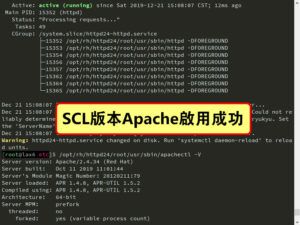Apache啟用成功
