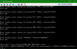 fsck -y /dev/vda1