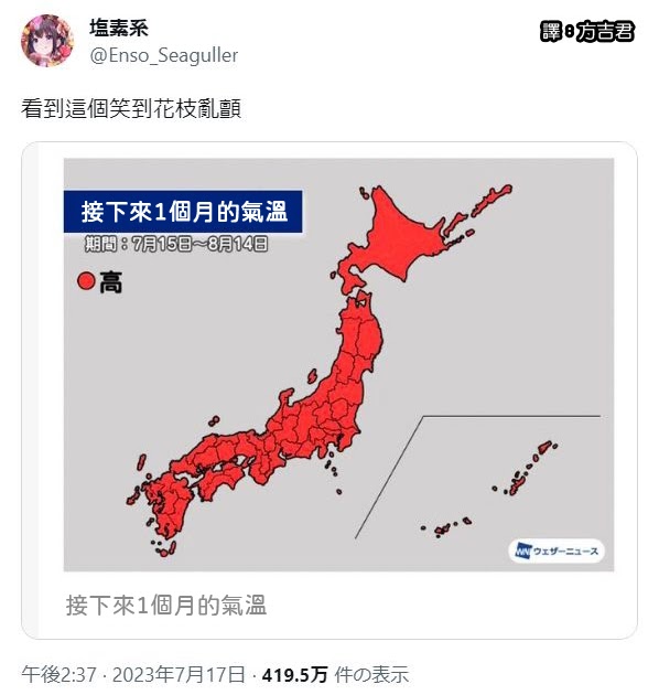 [轉載][方吉君翻推特] 推特上在夯什麼 Part.日本熱
