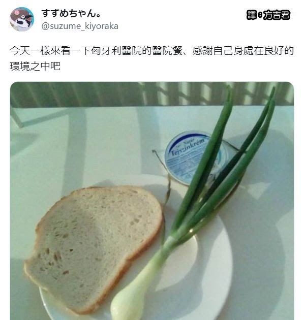 [轉載][方吉君翻推特] 推特上在夯什麼 Part.醫院餐