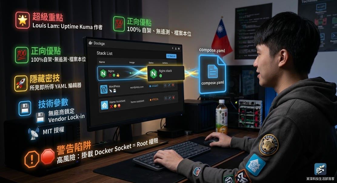 千萬別踩雷:把 Docker Socket 掛載給任何網頁介面,這原本就是一種高度資安妥協